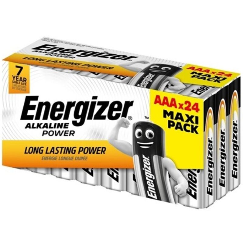 ENERGIZER - ALKALINE POWER AAA ALKALINE BATTERIER LR03 ÆSKE*24 (3 ÆSKER*8 BATTERIER)