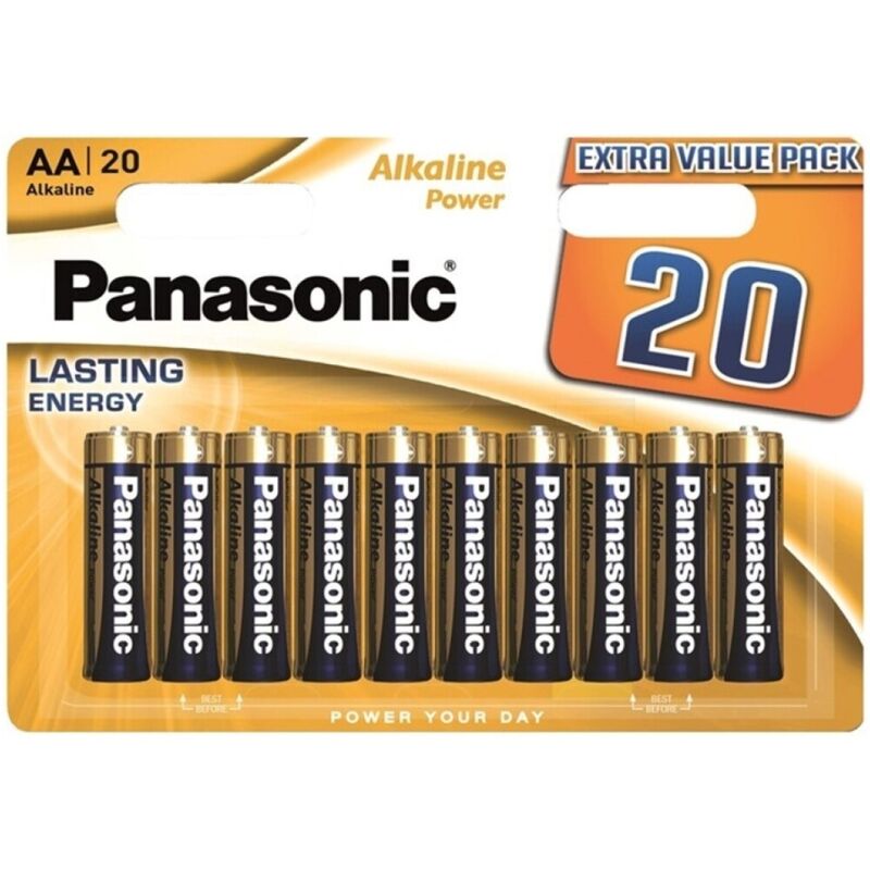 PANASONIC - BRONZE ALKALINE AA BATTERIER LR6 BLISTER*20