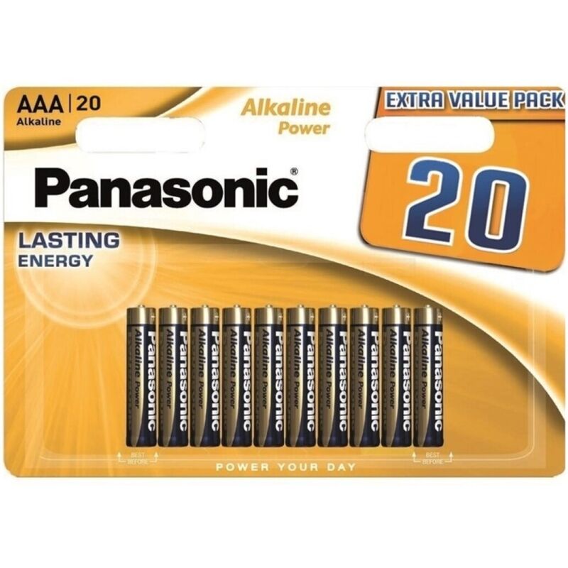PANASONIC - BRONZE ALKALINE AAA BATTERIER LR03 BLISTER*20