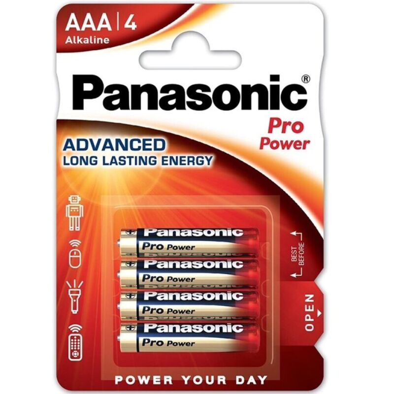 PANASONIC - PRO POWER ALKALINE AAA BATTERI LR03 BLISTER*4