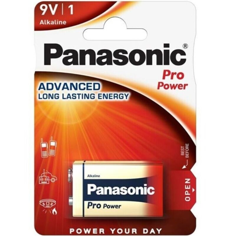 PANASONIC - PRO POWER ALKALIN 9V BATTERI LR61 BLISTER*1