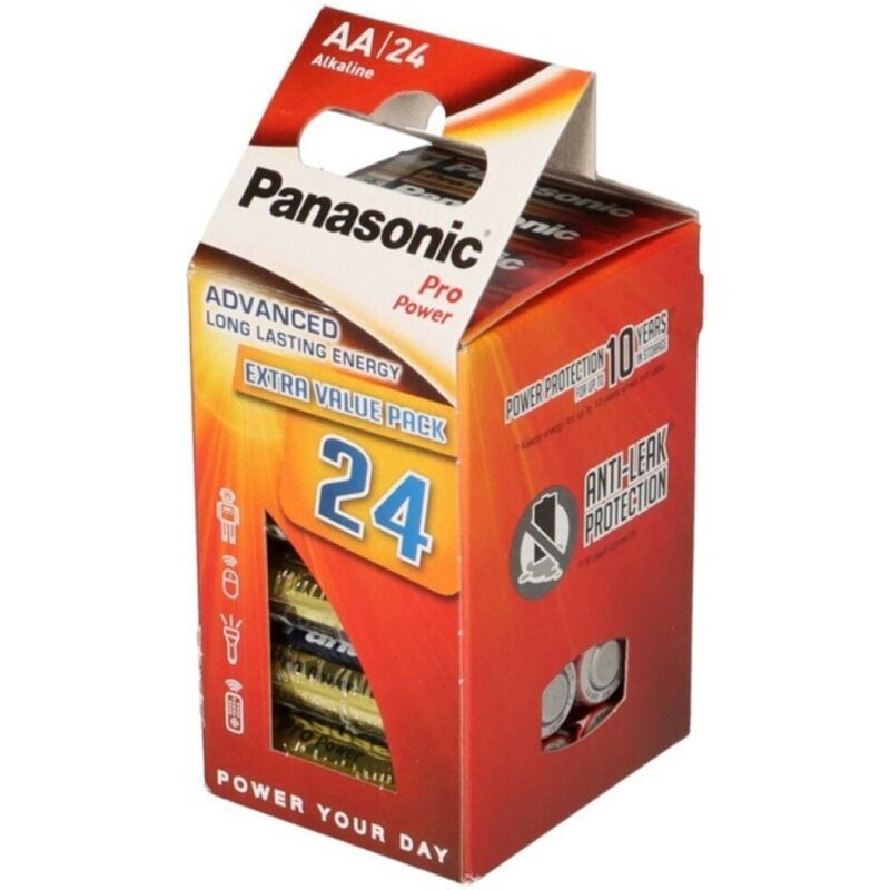 PANASONIC - PRO POWER ALKALINE AA BATTERIER LR6-PAKKE*24