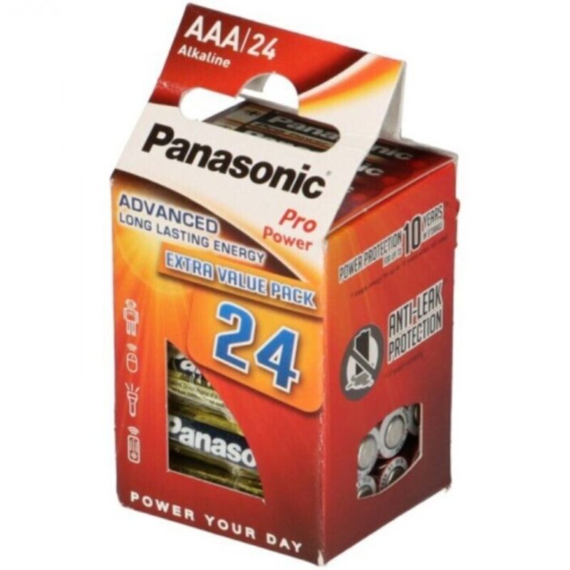 PANASONIC - PRO POWER ALKALINE AAA BATTERIER LR03 PAKKE*24