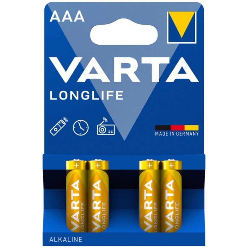 VARTA - LONGLIFE ALKALINE AAA BATTERI LR03 BLISTER*4
