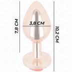 KINK - PINK GULD ANALPLUG MED RØD ROSE L
