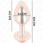 KINK - PINK GULD ANALPLUG MED RØD ROSE M