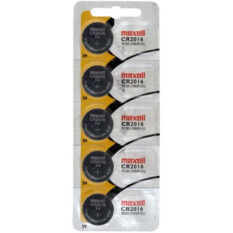 MAXELL - CR2016 3V LITHIUM KNAPCELLEBLISTERS*5