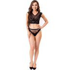 LIVCO CORSETTI FASHION - ELIN LC 20212 BRA + PANTIES BLACK  L/XL