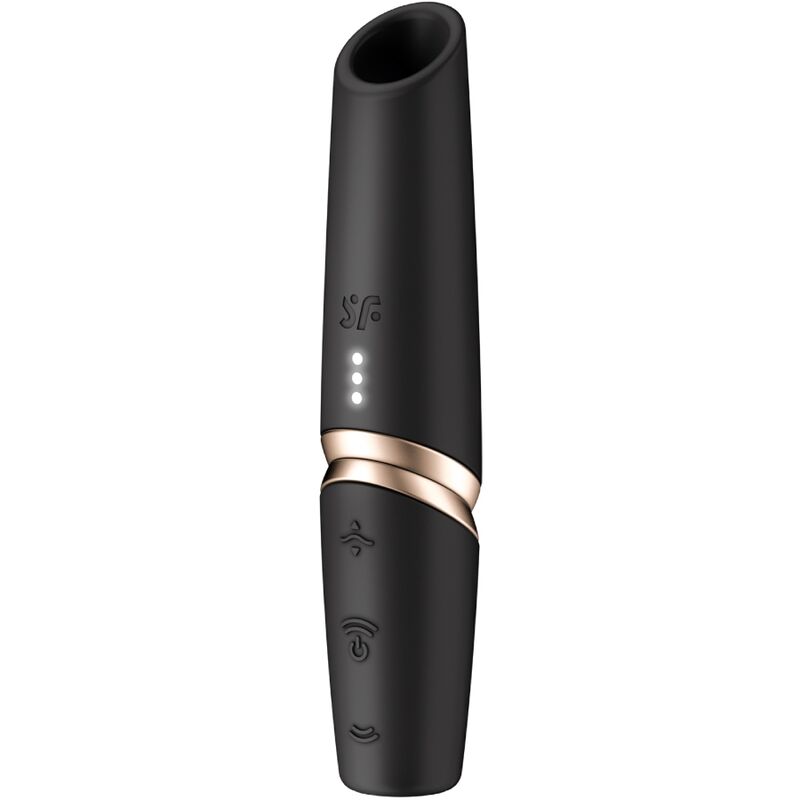 SATISFYER - PERFEKT KYS BØLGE KLITORIS STIMULATOR SORT / GULD