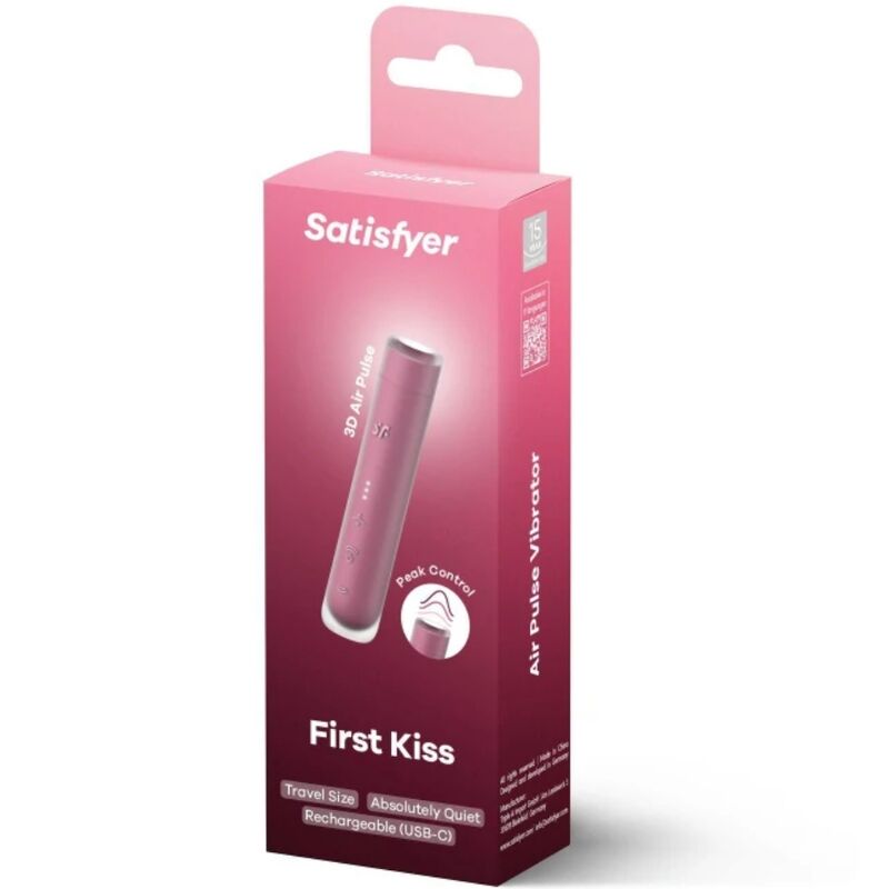 SATISFYER - FØRSTE KYS BØLGE KLITORIS STIMULATOR GARNET