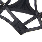 SUBBLIME - 955199 BRA SET WITH ADJUSTABLE BLACK BOW S/M