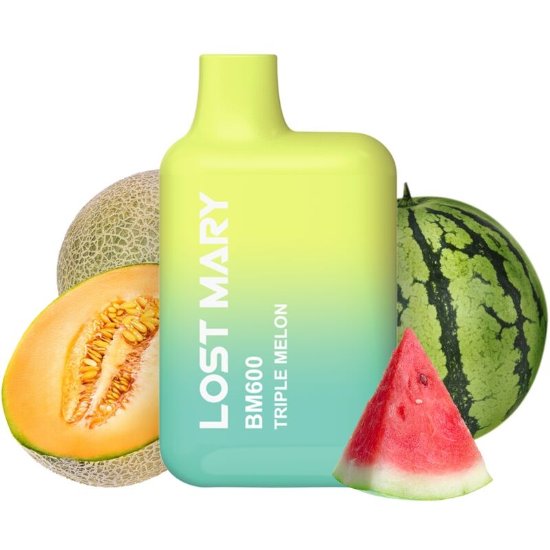 LOST MARY - BM600 NIKOTINVAPER 2% ENGANGS TRIPLE MELON