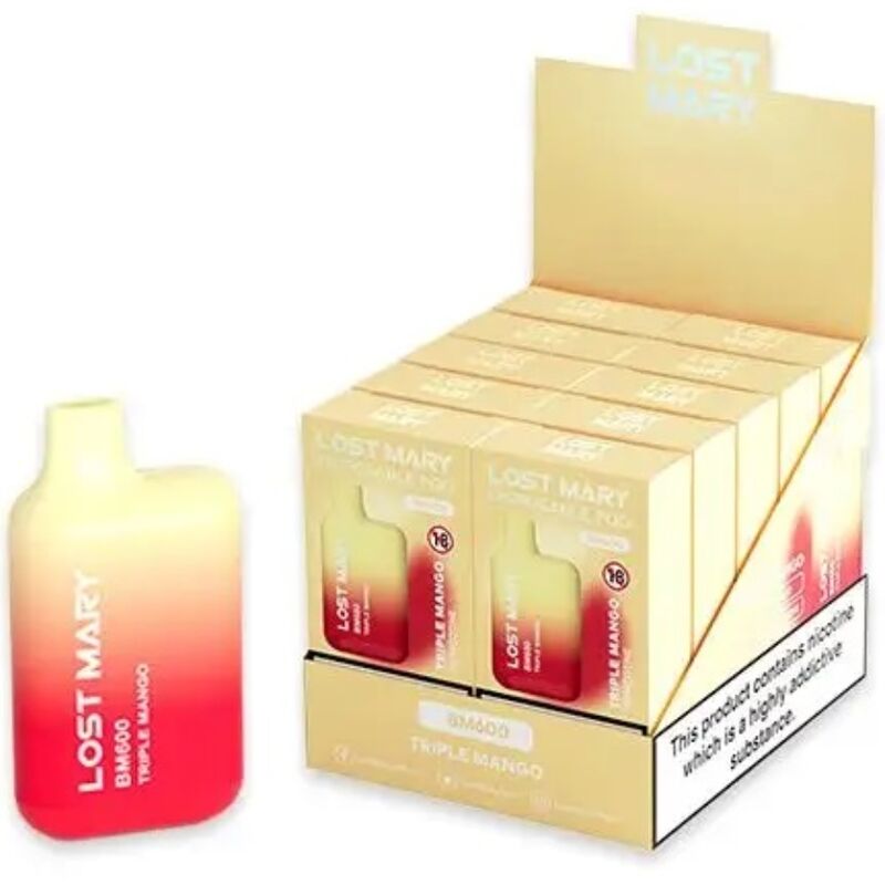 LOST MARY - BM600 NIKOTINVAPER 2% ENGANGS TRIPLE MANGO