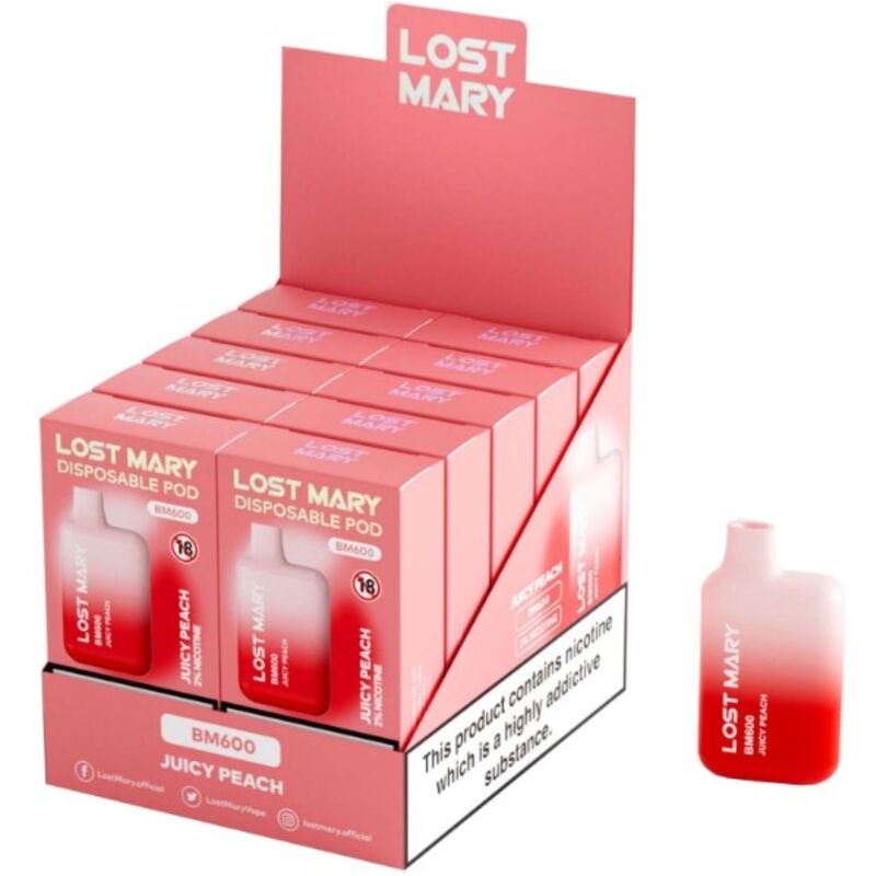 LOST MARY - BM600 NIKOTINVAPER 2% ENGANGS SAFTIGT FERSKEN