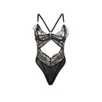 SUBBLIME - 955212 TRANSPARENT BODYSUIT MED SORT HULT BLONDE S/M