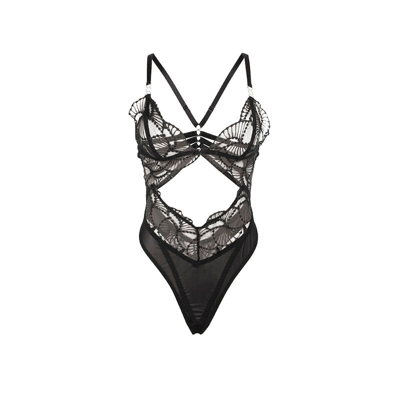 SUBBLIME - 955212 TRANSPARENT BODYSUIT MED SORT HULT BLONDE S/M