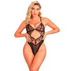 SUBBLIME - 955229 TRANSPARENT BODYSUIT MED HULLE BLONDER SORT L/XL