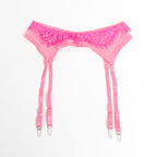 SUBBLIME - 955359 BH-SÆT MED BLONDE OG RETSTRÆKKELEDNINGER PINK OG LILLA S/M