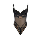 SUBBLIME - 955625 BLONDEBODYSUIT MED LUKNING I NED SORT L/XL