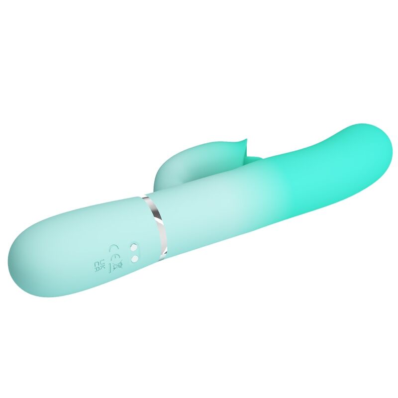 PRETTY LOVE - GIGI MULTIFUNKTIONS KANINVIBRATOR AQUA GRØN