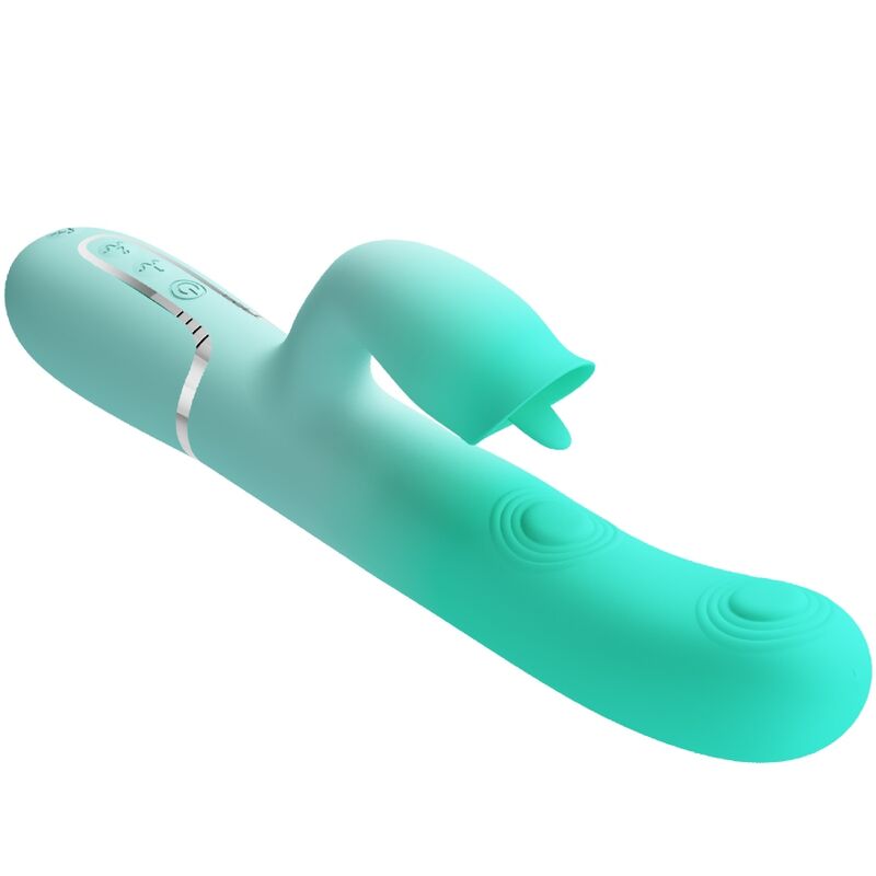 PRETTY LOVE - GIGI MULTIFUNKTIONS KANINVIBRATOR AQUA GRØN