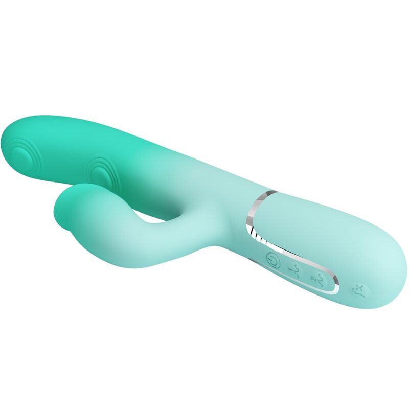 PRETTY LOVE - GIGI MULTIFUNKTIONS KANINVIBRATOR AQUA GRØN
