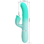 PRETTY LOVE - GIGI MULTIFUNKTIONS KANINVIBRATOR AQUA GRØN