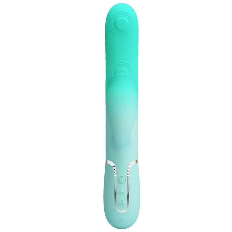 PRETTY LOVE - GIGI MULTIFUNKTIONS KANINVIBRATOR AQUA GRØN