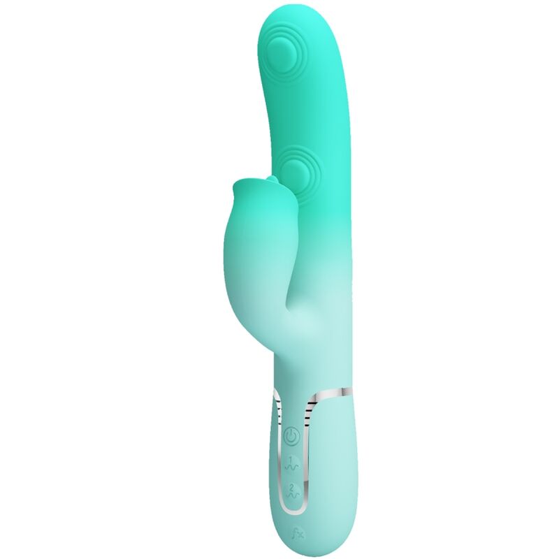 PRETTY LOVE - GIGI MULTIFUNKTIONS KANINVIBRATOR AQUA GRØN