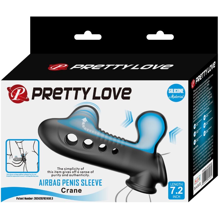 PRETTY LOVE - CRANE PENIS SLEEVE MED AIRBAG SORT