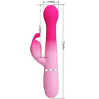 PRETTY LOVE - DEJON 3 I 1 MULTIFUNKTIONS KANINVIBRATOR LYSERØD