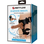 PRETTY LOVE - UNIVERSAL SELETRUSSER MED VIBRERENDE OG SPRØJTENDE DILDO 15,5 CM MULATO