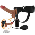 PRETTY LOVE - UNIVERSAL SELETRUSSER MED VIBRERENDE OG SPRØJTENDE DILDO 15,5 CM MULATO