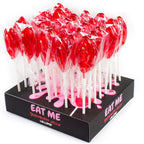SECRETPLAY - DISPLAY ASSORTIMENT VAGINA LOLLIPOPS JORDBÆR 40 ENHEDER
