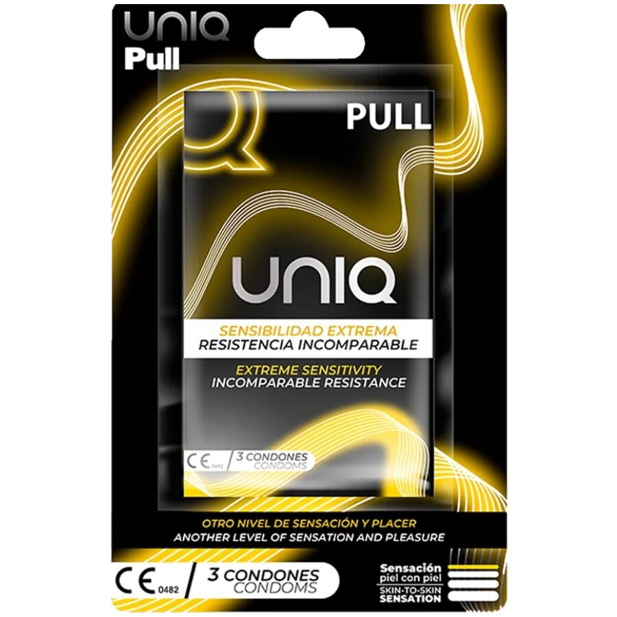 UNIQ - PULL LATEXFRI KONDOMER MED STRIPS 3 STK.