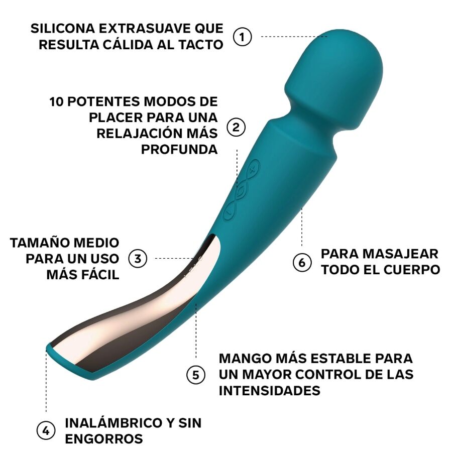 LELO - SMART MEDIUM WAND 2 OCEANBLÅ MASSAGEAPPARAT