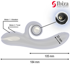 IBIZA - TWISTER VIBRATOR MED KURVESTIMULATOR OG VIBRO-ROTATION