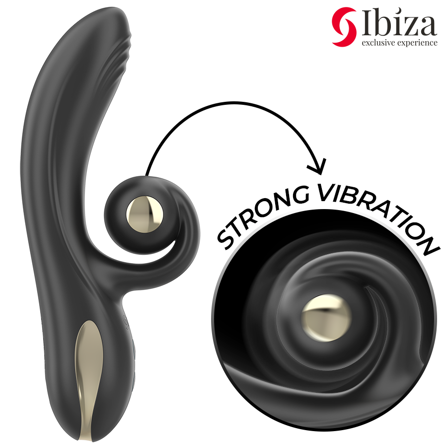 IBIZA - TWISTER VIBRATOR MED KURVESTIMULATOR OG VIBRO-ROTATION