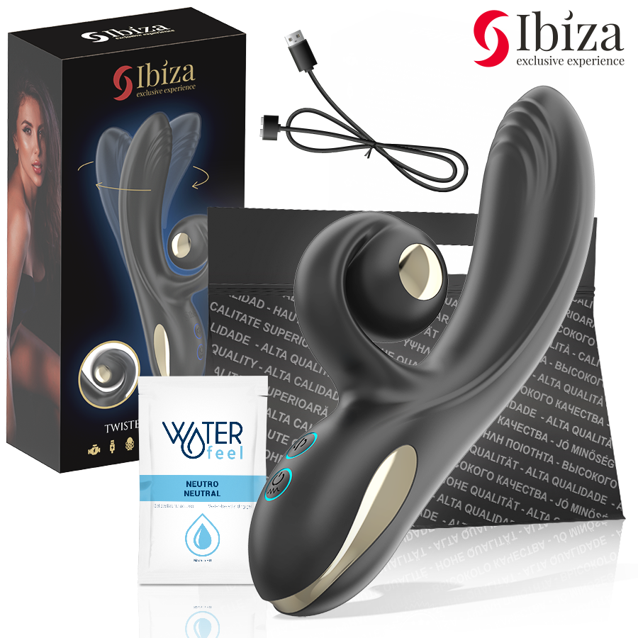 IBIZA - TWISTER VIBRATOR MED KURVESTIMULATOR OG VIBRO-ROTATION
