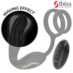 IBIZA - WIGGLE FJERNBETJENET ROTERENDE ANALPLUG MED PENISEVIBRATION OG PENISFORSTORENDE RINGE