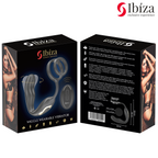 IBIZA - WIGGLE FJERNBETJENET ROTERENDE ANALPLUG MED PENISEVIBRATION OG PENISFORSTORENDE RINGE