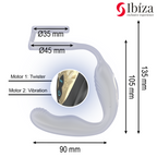 IBIZA - WIGGLE FJERNBETJENET ROTERENDE ANALPLUG MED PENISEVIBRATION OG PENISFORSTORENDE RINGE
