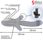 IBIZA - KRAFTIG VIBRATOR MED STØVENDE OG BIDENDE EFFEKT