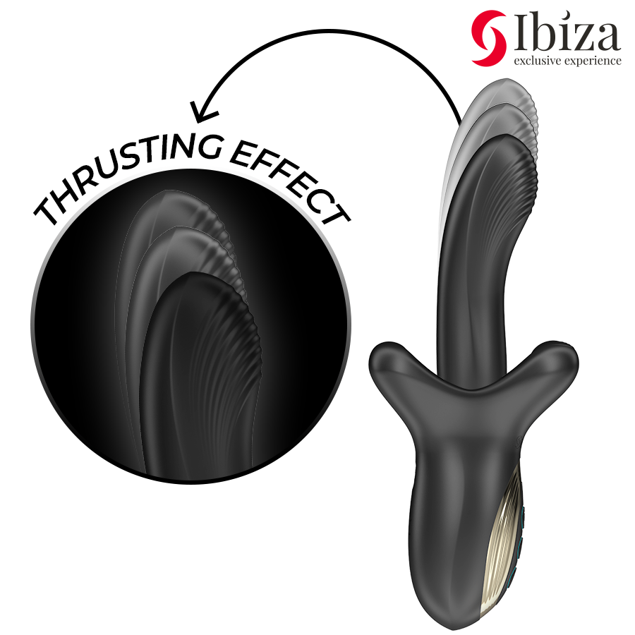 IBIZA - KRAFTIG VIBRATOR MED STØVENDE OG BIDENDE EFFEKT
