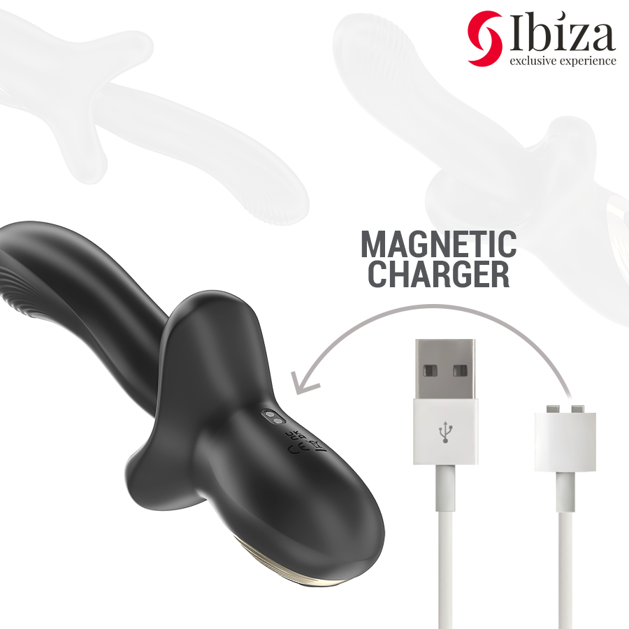 IBIZA - KRAFTIG VIBRATOR MED STØVENDE OG BIDENDE EFFEKT