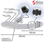 IBIZA - VIBRATOR OG KLITORISSTIMULATOR MED BID- OG ROTATIONSEFFEKT
