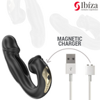IBIZA - ROSE VIBRATOR MED SVIPPEEFFEKT OG KLITOSTIMULATOR