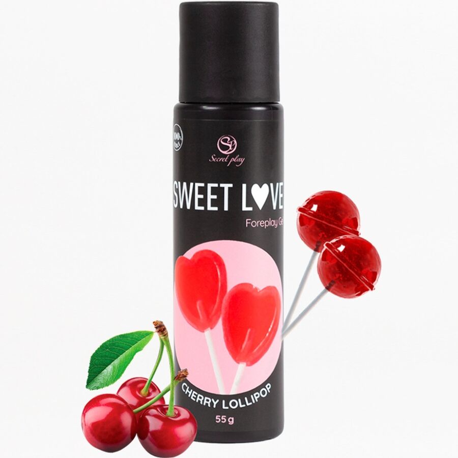 SECRETPLAY - KIRSEBÆR SLIKKEPIGE GEL SØD KÆRLIGHED 60 ML