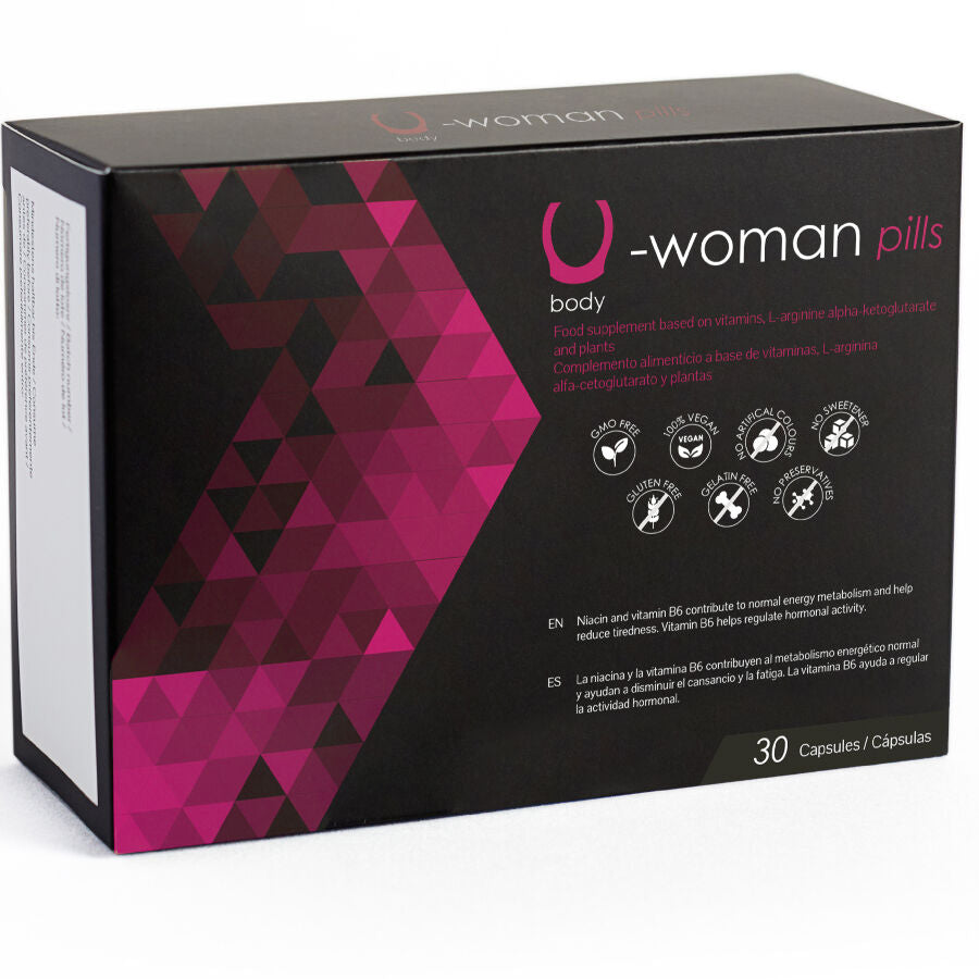 500 KOSMETIKPRODUKTER - U-WOMAN ØGER KVINDLIG LIBIDO - 30 KAPSLER