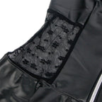 SUBBLIME - 957704 LACE ZIPPER LEATHER DRESS BLACK S/M